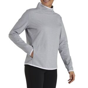 FootJoy Women’s Pullover Brushed Back Pique Cowl Neck Top Size Small